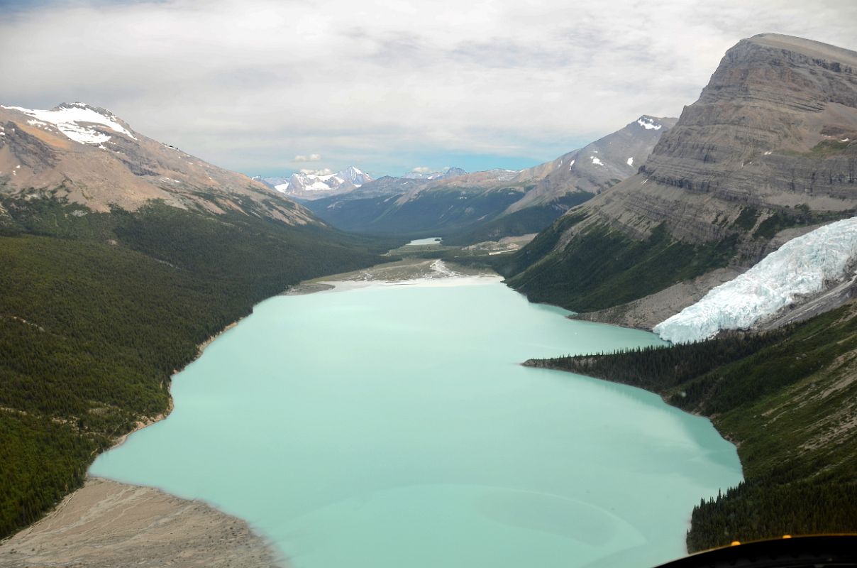 14 Berg Lake With Mumm Peak, Calumet Peak, Tatei Ridge, Rearguard Mountain and Berg Glacier From Helicopter On Flight To Robson Pass